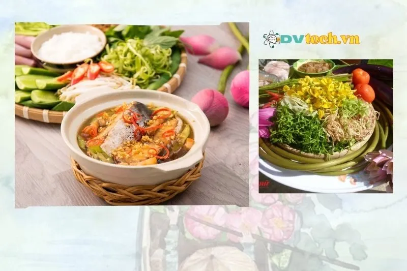 Bông súng mắm kho