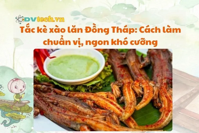 Tắc kè xào lăn Đồng Tháp: Cách làm chuẩn vị, ngon khó cưỡng