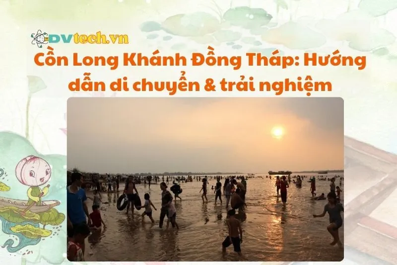 Cồn Long Khánh Đồng Tháp: Hướng dẫn di chuyển & trải nghiệm